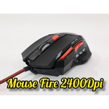 Mouse Gamer Multilaser Mo236 Fire 2400 Dpi 4 Vel Com Led 
