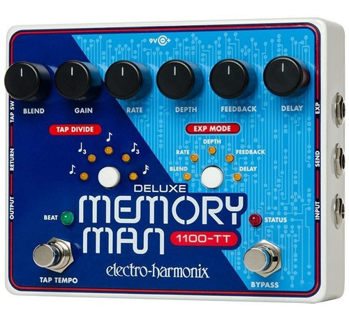 Pedal Delay Electro Harmonix Deluxe Memory Man 1100 Tap Temp