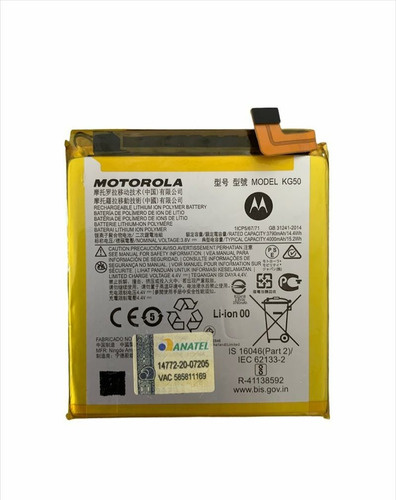 Bateria Kg50 Motorola Nova Moto One Hyper Original
