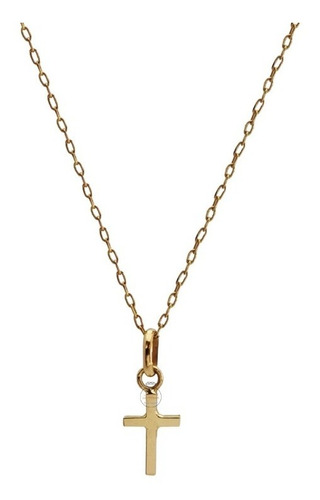 Cadena Oro 18k Mas Cruz Chica Oro 18k Unisex Joyasmytoke