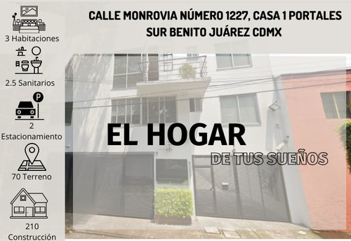 Venta Casa Portales Sur Benito Juárez Cdmx Ev20-ru 035