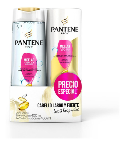 Pack Shampoo + Acondicionador Pantene Micelar Pantene 400ml