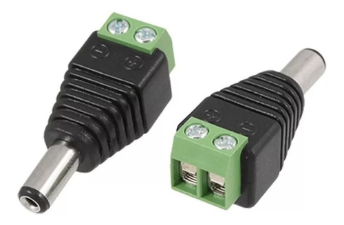 Adaptador Conector Ficha Plug Hueco Bornera Dc Cctv Led X100