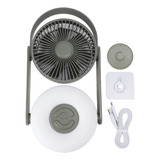 Ventilador De Mesa Con Luz Led Verde Y Verde, Pequeño, Pared