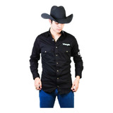 Camisa Wrangler Caballero Manga Larga Logo Western