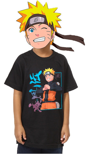 Naruto Shippuden Camiseta Infantil Camisa Anime 100% Algodão