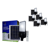 Lampara Led Suburbana Solar Luz Fria Con Control 250w 5 Pzas
