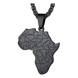 Collar De Mapa Africano Richsteel Para Hombre, Joyería Triba