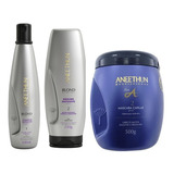 Kit Aneethun Blond System Shampoo E Máscara + Masc Linha A