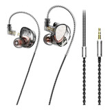 Fone In Ear Soundvoice Ie-02 Profissional Músicos Retorno Cor Cinza-escuro