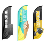 Wind Banner 3d Pena Dupla Face Somente Tecido 170x70cm Temas