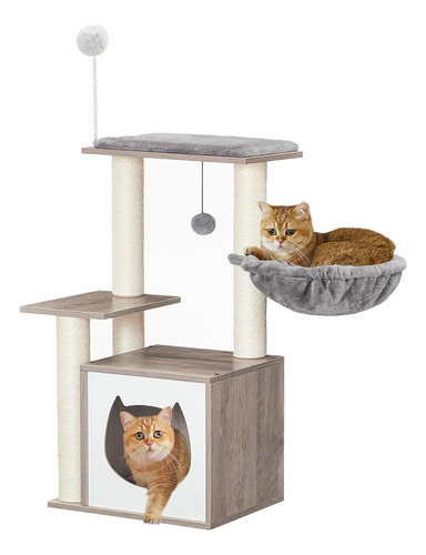 Árbol Para Gatos Hoobro Para Gatos De Interior, Torre Modern