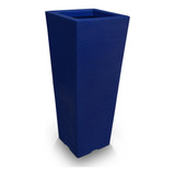 Vaso D Planta Alto Decorativo Polietileno 90x40 Azul Marinho