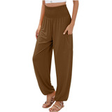 U Pantalón Hippie Boho Yoga Casual Boho Con Bolsillo