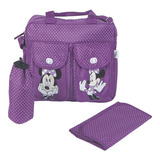 Bolso Maternal Cambiador Porta Mamadera Disney Vio Minnie Cu