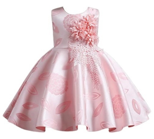 Vestido Princesa Flores Para Niña 2 A 12 Años