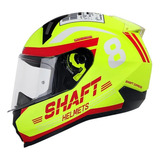 Casco Moto Shaft Certificado Ece 2205 Amarillo Mujer Hombre