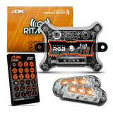 Kit Strobo Central Ajk Rítmico Rgb 3.0 + 2 Faróis 6w