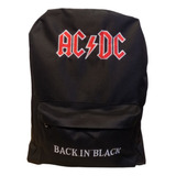 Mochila De Ac/dc Cordura Bordadas Acdc Rockería Que Sea Rock