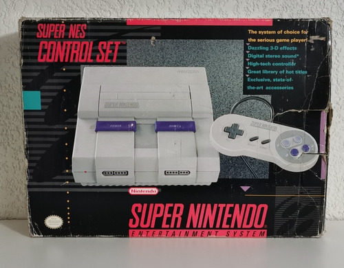 Consola Súper Nintendo En Caja Snes De Colección 