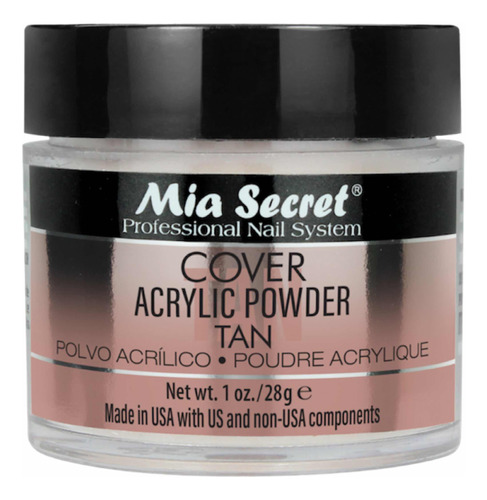 Mia Secret Cover Tan Polímero Para Uñas Acrílicas 28 Gr