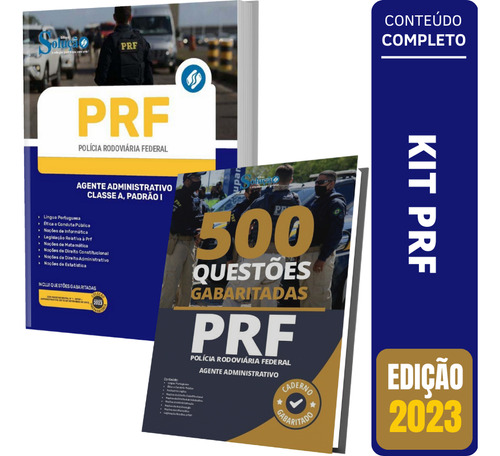 Combo Prf - Apostila Agente Administrativo + Livro De Questões - Kit Editora Solução