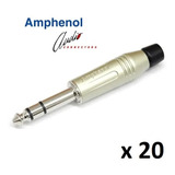 20 Plug P10 Stereo Profissional Amphenol Acpsgn