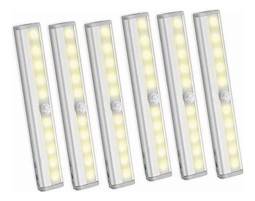 6 Paquetes De Luces Nocturnas Led Con Sensor De Movimiento P