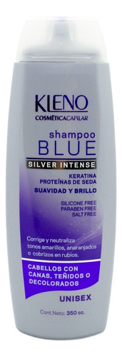 Kleno Blue Shampoo Silver Intense Matizador Rubios 350ml
