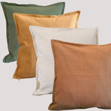 Fundas Para Almohadones Tusor 40x40 Set X 4 U Colores Deco