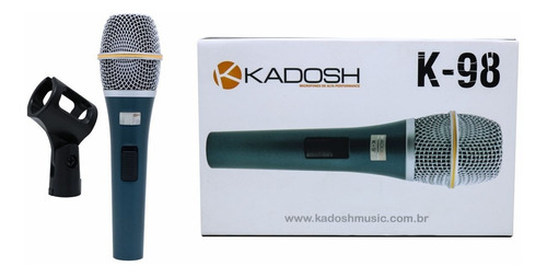 Microfone Com Fio Kadosh K-98 Com Bag + Cachimbo Linha Prof