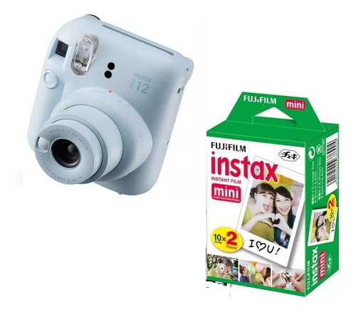 Kit Instax Mini 12 Azul Com 20 Filmes Mini  Fujifilm