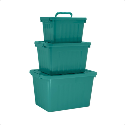 Set Caja Organizadora Plastica Pastel Deco Apilable