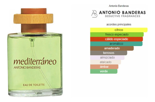 Perfume Antonio Banderas Mediterráneo 100ml Envíos Sin Cargo
