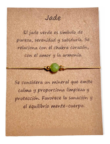 Pulsera Jade Verde Natural Original Protección Amor