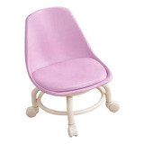 Silla Con Asiento De Ruedas Taburete De Pedicura Rosa