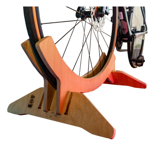 Soporte De Bicicleta De Pie Madera Ruta Mtb Gravel Premium