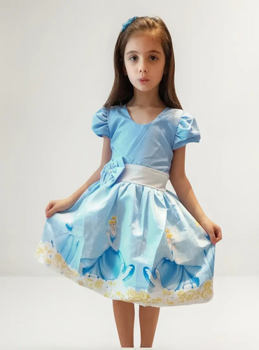 Vestido Temático Tecido Não Irrita Pele Infantil Fantasia | MercadoLivre