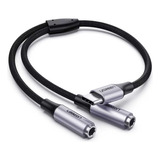 Cable Audio Ugreen Usb-c A Doble 3.5mm Hembra Universal Mlf