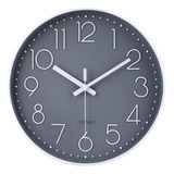 Reloj De Pared Jomparis, Abs, Diámetro 33 Cm, Gris Y Blanco