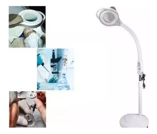 Lampara Con Lupa Y  Luz Led De Pedestal Para Cosmetologia