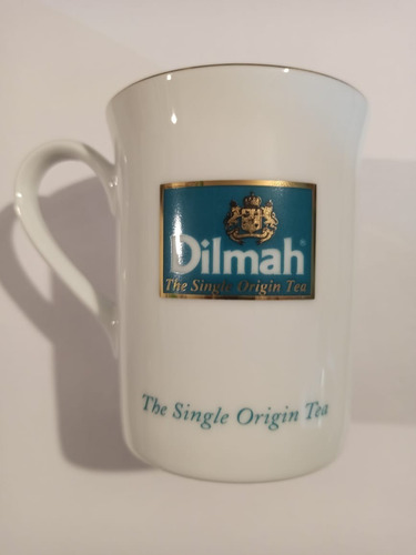 Taza Porcelana Fina Con Detalle Dorado Dilmah Sri Lanka