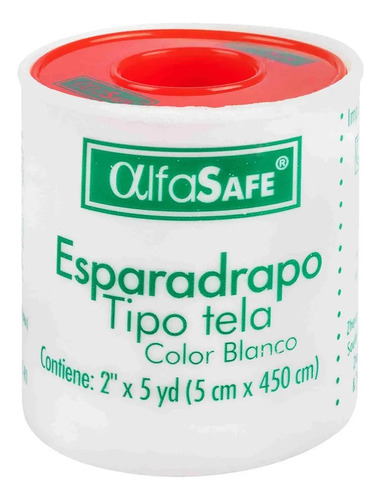 Esparadrapo De Tela Color Blanco 2  X 5yd 