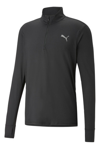 Playera Puma Run Favorite 1/4 Negro Hombre