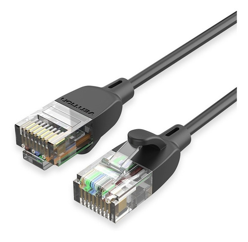 Cable De Red Vention Cat6a Certificado - 3 Metros Portatil Ultra Fino Y Liviano  - Premium Patch Cord Slim - Utp Rj45 Ethernet 10gbps - 500 Mhz - Cobre - Pc - Notebook - Servidores - Ibibi