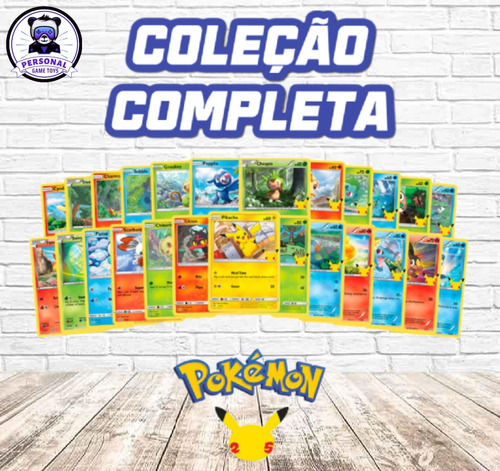 25 Cartas Pokémon Tcg Coleção Mcdonalds