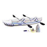 Sea Eagle 370 Pro 3 Personas Inflables Kayak Pesca Barco Ca.