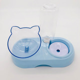 Dispensador Automatico Agua + Comedero Plato Comida Mascotas