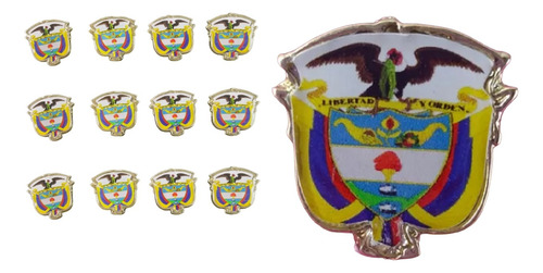 Docena Prendedores Escudo  Colombia (tipo Pin)