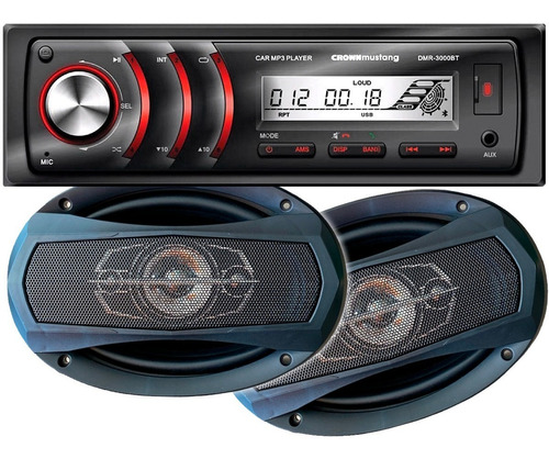 Combo Audio Car Estéreo Bluetooth + Parlante 6x9 Xline P